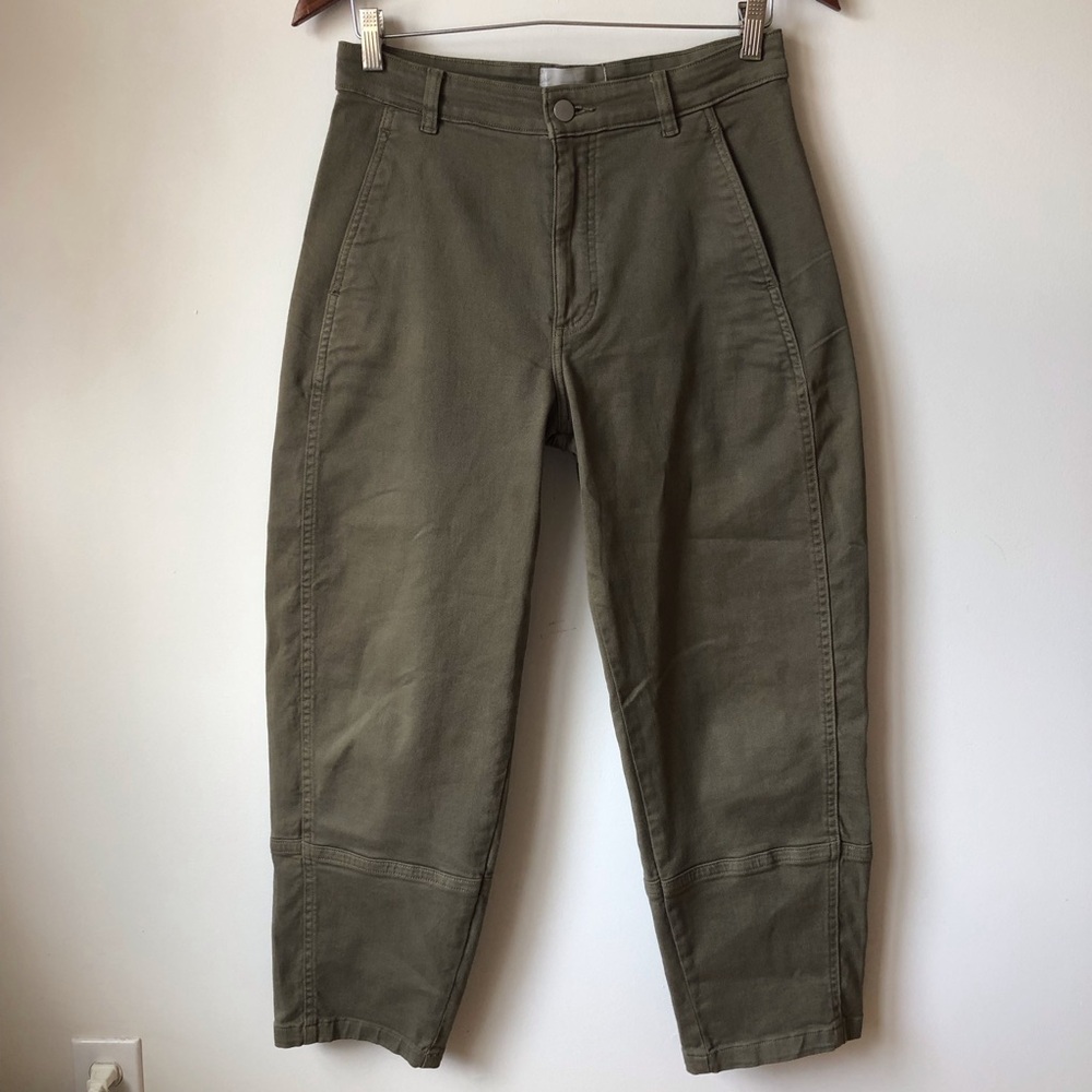 Everlane Utility Barrel Leg Pants Kalamata Green